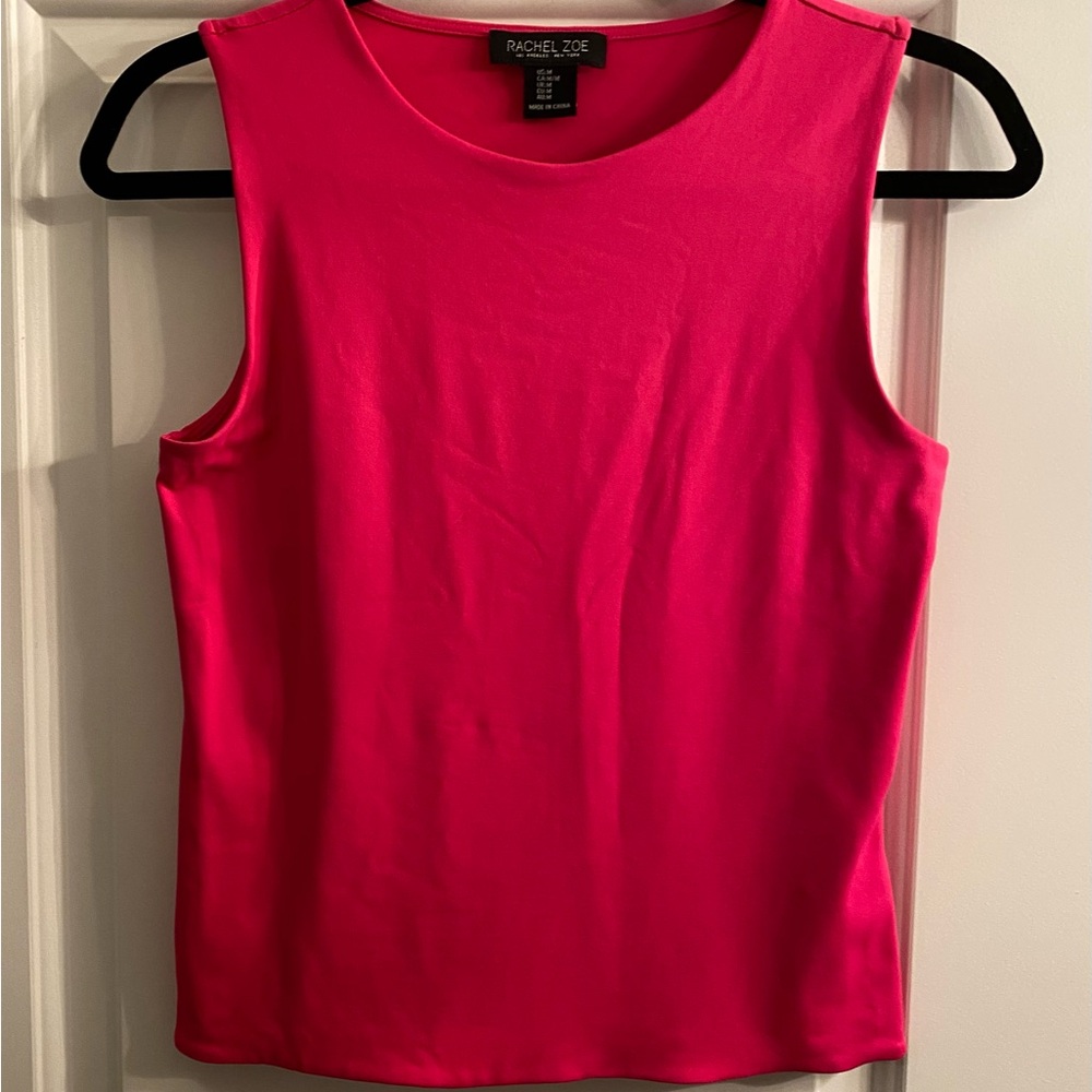Rachel Zoe hot fuchsia Pink Fitted Sleeveless Tank Top M